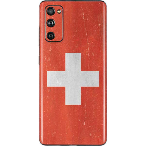 Switzerland Flag Distressed Galaxy S20 Fan Edition Skin